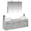 vidaXL Set ormarića za kupaonicu 4 pcs Betonska siva