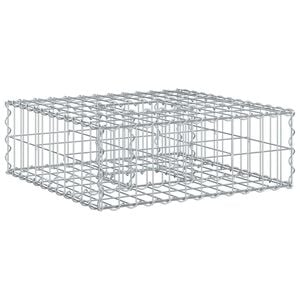 vidaXL Gabionski uzdignuti krevet 60 x 60 x 20 cm Cinkani čelik