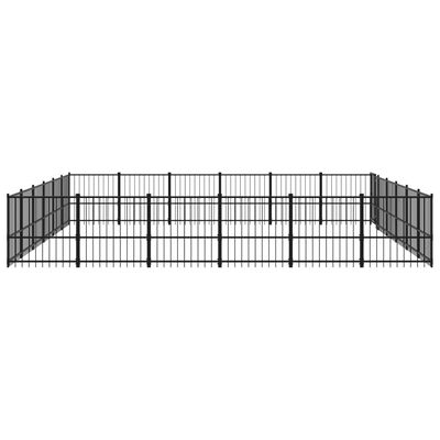 vidaXL Vanjski kavez za pse čelični 33,87 m²