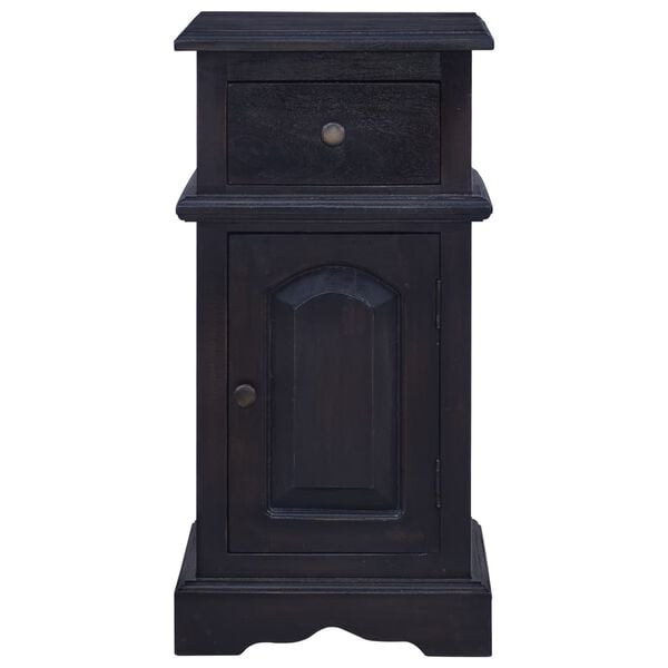 vidaXL Noćni ormarić boja crne kave od masivnog drva mahagonija