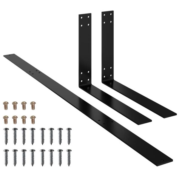 vidaXL Naslon za sofu od paleta crni 110 cm željezni