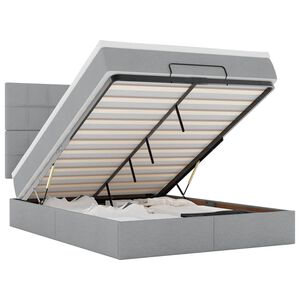 vidaXL Otomanski krevet s madracem svijetlosivi 140x190 cm od tkanine