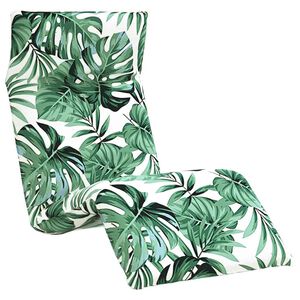 vidaXL Sklopiva ležaljka s uzorkom li&scaron;ća 175x54x8,5 cm Oxford tkanina