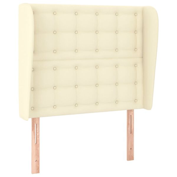 vidaXL Uzglavlje s u&scaron;ima krem 103x23x118/128 cm od umjetne kože