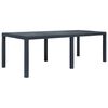 vidaXL Vrtni stol antracit 220 x 90 x 72 cm plastika s izgledom ratana