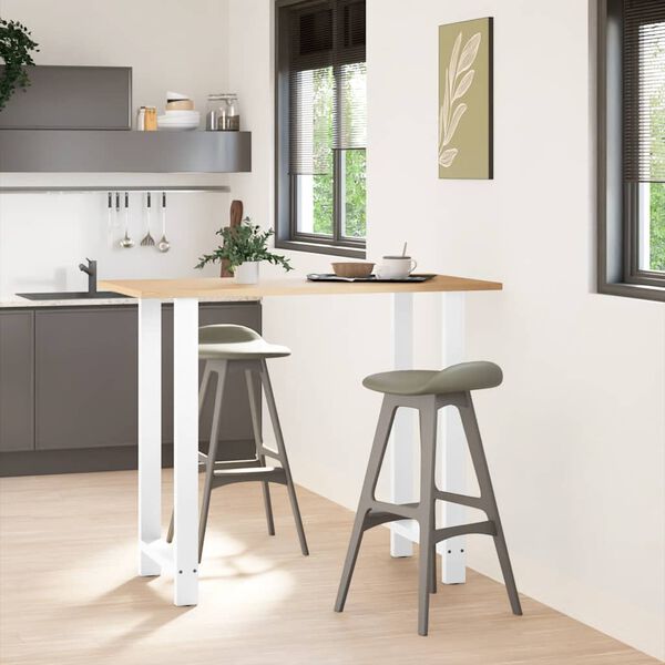 vidaXL Noge za barski stol Bijele 2 kom 60 x (110-111) cm Čelične