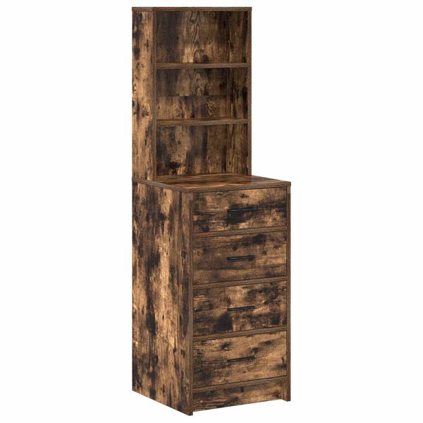 vidaXL Highboard Dimljeni hrast 40 x 41 x 135 cm Konstruirano drvo