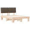 vidaXL Krevetni okvir s tapiciranim uzglavljem Sivo-smeđa 140 x 200 cm