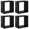 vidaXL Kockaste zidne police 4 kom visoki sjaj crne 26 x 15 x 26 cm