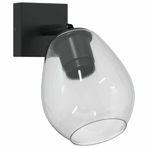vidaXL Stropni reflektor Crna 13 x 13 x 26 cm Staklo i Metal