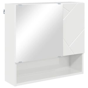 vidaXL Ogledalo ormar Visoki sjaj bijela 59 x 17 x 55 cm