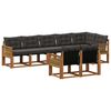 vidaXL Set vanjskih sofa s jastukom 8 pcs Prirodna i crna
