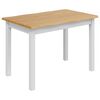 VidaXL Stol za objedovanje EKAI Bijela 112 x 70 x 76,5 cm
