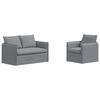 vidaXL Sofa 2 pcs Svjetlosiva 136 x 82 x 85 cm tkanina