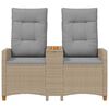 vidaXL Rekreativna klupa s stolom Bež i svijetlo siva poliratan