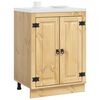 vidaXL Cabinet s policom Med 60 x 46 x 81,5 cm Čvrsto borovo drvo