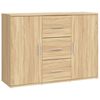 vidaXL Komoda boja hrasta sonome 91x29,5x65 cm konstruirano drvo