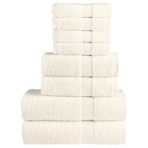 vidaXL 8-dijelni vrhunski set ručnika SOLUND krem 600 gsm