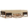 vidaXL Set vanjskih sofa 7 kom. Prirodna i bež
