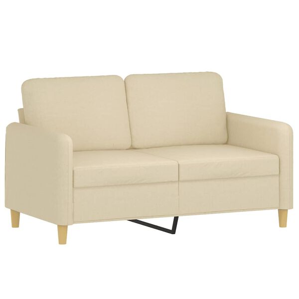 vidaXL 3-dijelni set sofa s jastucima krem od tkanine