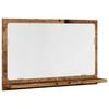 vidaXL Kupaonski ormarić s ogledalom staro drvo 60x11x37 cm