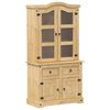 vidaXL Vitrina sa staklom Corona 100 x 48,5 x 179 cm masivna borovina