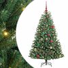 vidaXL Umjetno božićno drvce s nogom Zelena 150 cm PVC i metal