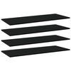 vidaXL Police za knjige 4 kom crne 100 x 40 x 1,5 cm od iverice