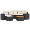 vidaXL 7-dijelni set vrtnih sofa od poliratana s jastucima crni