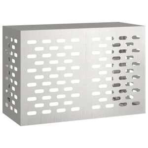 vidaXL Pokrov za klima uređaj Srebrna 90 x 40 x 60 cm Nehrđajući čelik