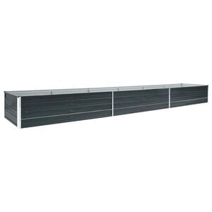 vidaXL Povi&scaron;ena vrtna gredica pocinčani čelik 480x80x45 cm antracit