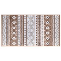 vidaXL Vanjski tepih smeđe-bijeli 80x150 cm reverzibilni dizajn