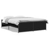vidaXL Okvir kreveta crni 120 x 200 cm od konstruiranog drvo i metal