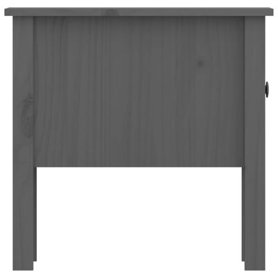 vidaXL Bočni stolić sivi 50x50x49 cm od masivne borovine