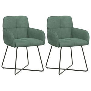 vidaXL Trpezarijske stolice 2 pcs Bar&scaron;un Morska zelena