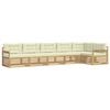 vidaXL Set vanjskih sofa 6 kom. Bijela i krem Poliester