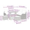 vidaXL Sjedeća garnitura za vrt s jastukom 8 pcs Bež i svijetlo siva
