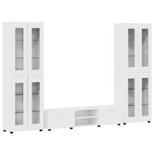 vidaXL Set TV komoda FLORIN Visoki sjaj bijela Konstruirano drvo