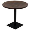 vidaXL Okrugli stol za bistro od MDF-a i čelika 80x75 cm tamni pepeljasti