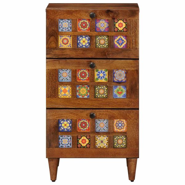 vidaXL Kreveta s ladicama Orah 40 x 33 x 75 cm Čvrsto drvo manga