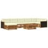 vidaXL Set vanjskih sofa s jastukom 8 pcs Prirodna i krem