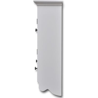 vidaXL Drveni kuhinjski zidni ormarić sa staklenim vratima bijeli