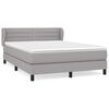vidaXL Krevet box spring s madracem svjetlosivi 140x200 cm od tkanine