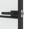 vidaXL Sobna vrata tanka crna 76 x 201,5 cm kaljeno staklo i aluminij