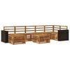 vidaXL Set vanjskih sofa 8 pcs Prirodna Čvrsto drvo akacije