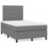 vidaXL Krevet box spring s madracem tamnosivi 120 x 190 cm tkanina
