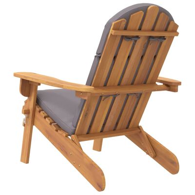 vidaXL Vrtna stolica Adirondack s jastucima masivno bagremovo drvo