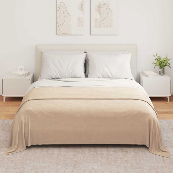 vidaXL Pokrivači za bacanje 6 pcs Kamel 280 x 210 cm Runo