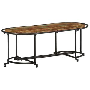 vidaXL Stolić za kavu 110x55x40 cm od masivnog obnovljenog drva