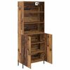 vidaXL Highboard Staro drvo 69,5 x 32,5 x 180 cm Konstruirano drvo
